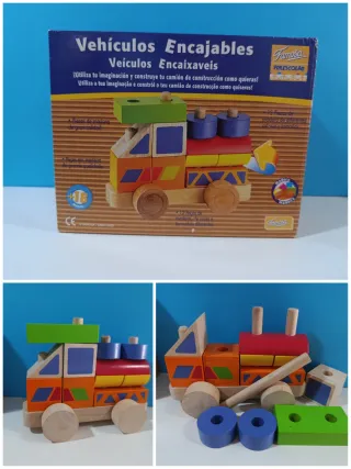 Lote 3 sets tren madera infantil