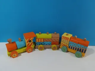 Lote 3 sets tren madera infantil