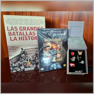 SÓLO DIA DEL PADRE:Libro y DVD nuevos +Pins Guerra