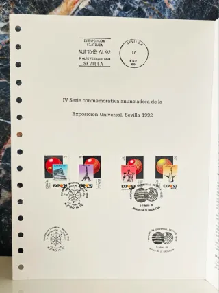 Francobolli EXPO SEVILLA 1992 Documento #2 Collezione