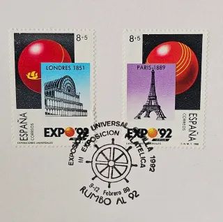 Francobolli EXPO SEVILLA 1992 Documento #2 Collezione