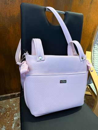 Funda capazo niña con bolso rosa a juego