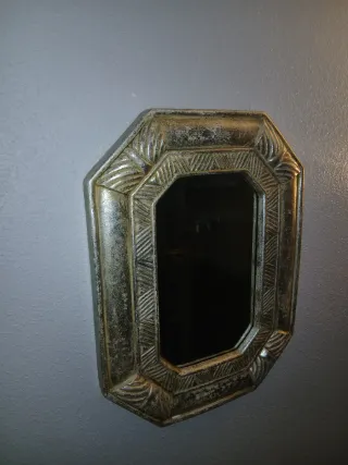 Espejo Octogonal Decorativo Dorado y Plateado