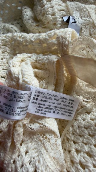 Top Zara Crochet Encajes