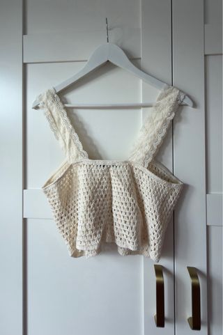 Top Zara Crochet Encajes