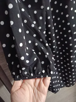 Vestido Shein lunares blancos