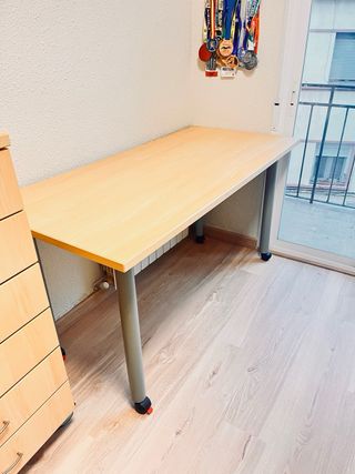 Mesa de madera maciza estudio 150x70cm