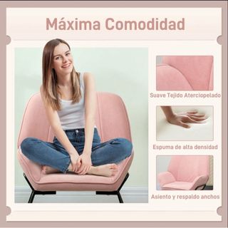 Sillón rosa moderno