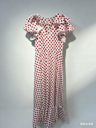 Vestido de feria/gitana lunares beige