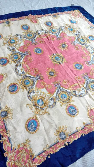 Pañuelo Vintage Carlo Margo estampado Barroco