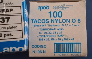100 Tacos y 100 Tirafondos Apolo Ø 6