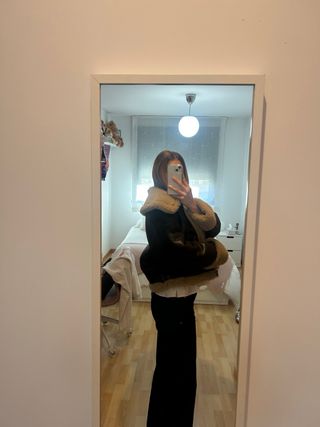 Cazadora Zara Piel y Borrego