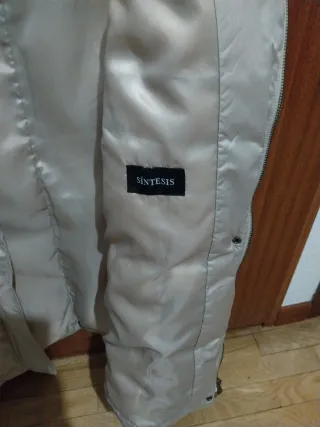 Plumífero señora beige