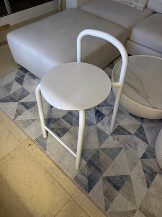 Taburete Blockbau Outdoor Acero blanco