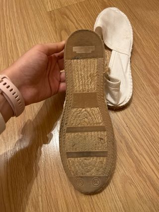 Alpargatas blancas tela