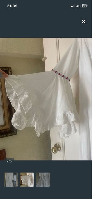 Traje de flamenca blanco