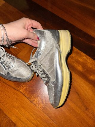 Sneakers eleganti argento