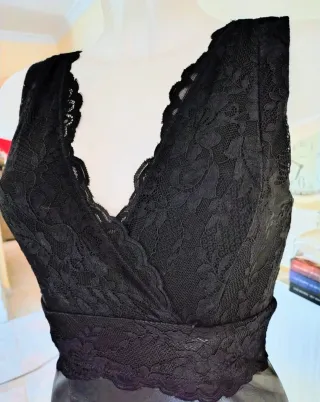 Vestido Guess Negro Encaje Efecto Piel Talla XS