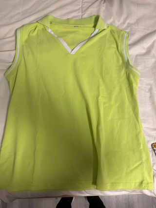 Camiseta chaleco verde lima mujer