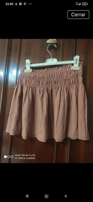 Falda marrón talla única