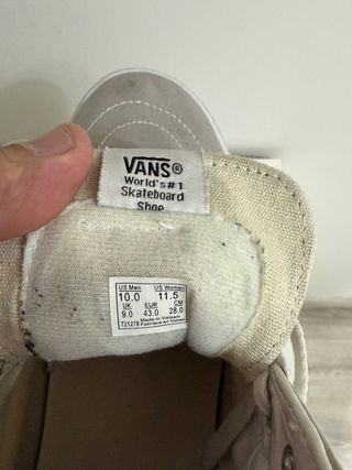 Zapatillas Vans Altas Grises y Blancas