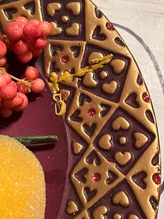 Piatto centrotavola decorativo con frutta