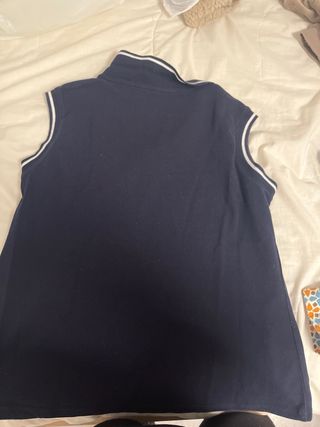 Chaleco polo azul marino mujer