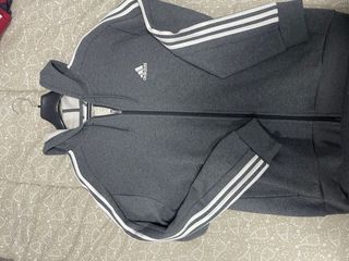 Sudadera Adidas Gris con Cremallera
