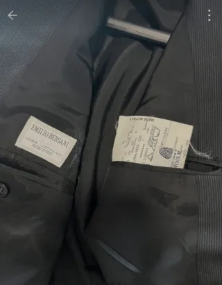 Traje de vestir Emilio Bersani gris talla 58