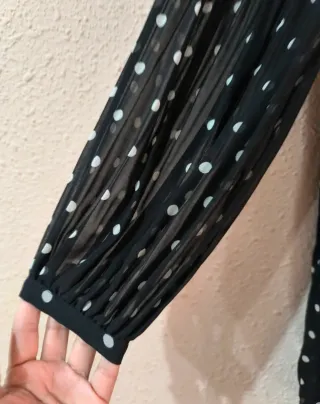 Vestido Zara Negro Lunares