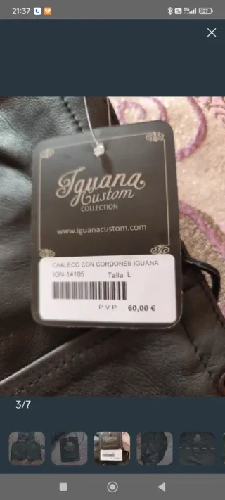 Chaleco de cuero Juana negro