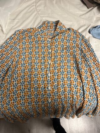 Camisa de lino con detalles mujer