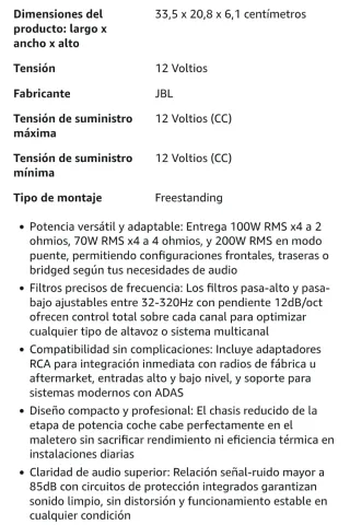 Amplificador JBL Concert A704 1000W