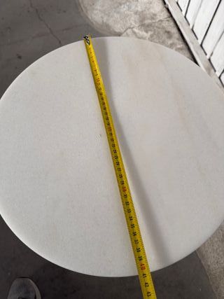 Mesita auxiliar mármol y metal dorada NUEVA