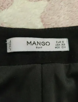 Vestido Mango antelina negro Talla S