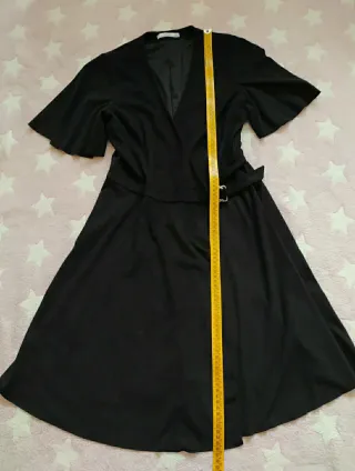 Vestido Mango antelina negro Talla S
