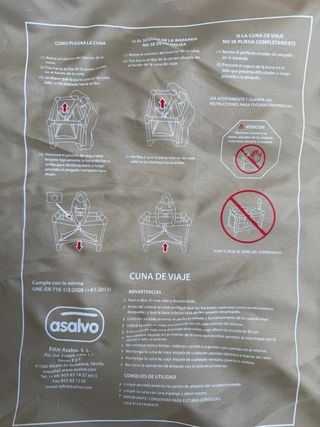 Cuna de viaje Asalvo diseño conejos