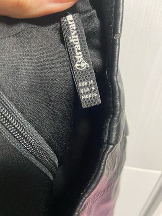 Falda cuero negra mujer