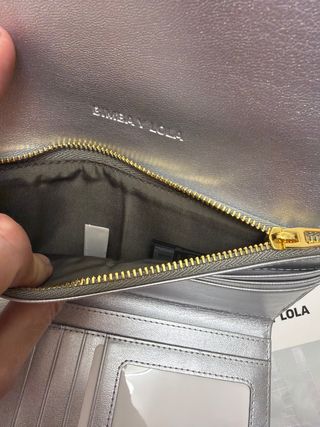 Cartera Bimba y Lola plateada efecto piel