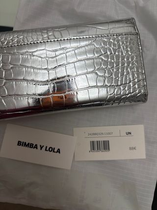 Cartera Bimba y Lola plateada efecto piel