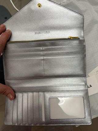 Cartera Bimba y Lola plateada efecto piel