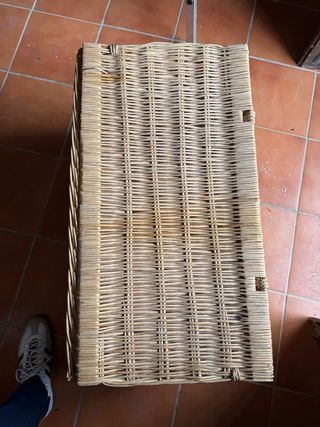Arcón de mimbre grande