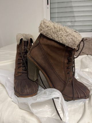 Botas de invierno con pelo y tacón