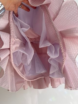 Vestido Flamenca Rosa Lunares Niña