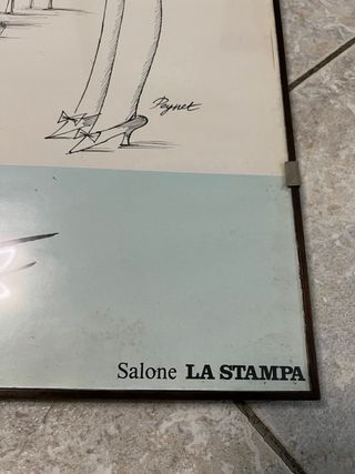 Poster vintage Peynet Salone La Stampa 1984