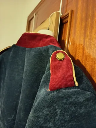 Levita LILY ROSE Rojo y azul. Terciopelo.