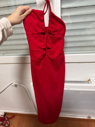 Vestido Bershka Rojo Largo