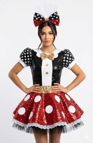 Costume di animatrice per spettacoli per bambini, taglia unica