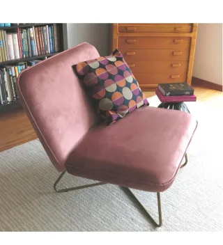 Sillón oro- rosa,sillón lounge XL nuevo en su caja