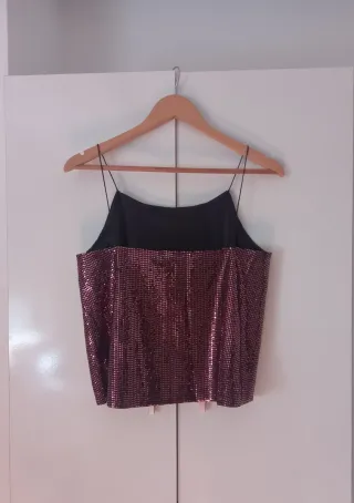 Blusa de tirantes con lentejuelas Blue & Blouze